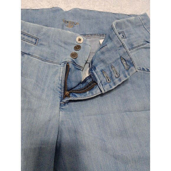 Lee Riders Jean Shorts Women’s Sz 7/8M Bermuda Blue Denim Botton And Zipper - Picture 9 of 12